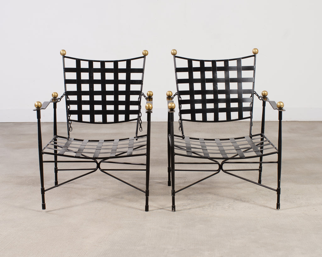 Set of Four Mario Papperzini Amalfi Adjustable Chain Lounge Chairs