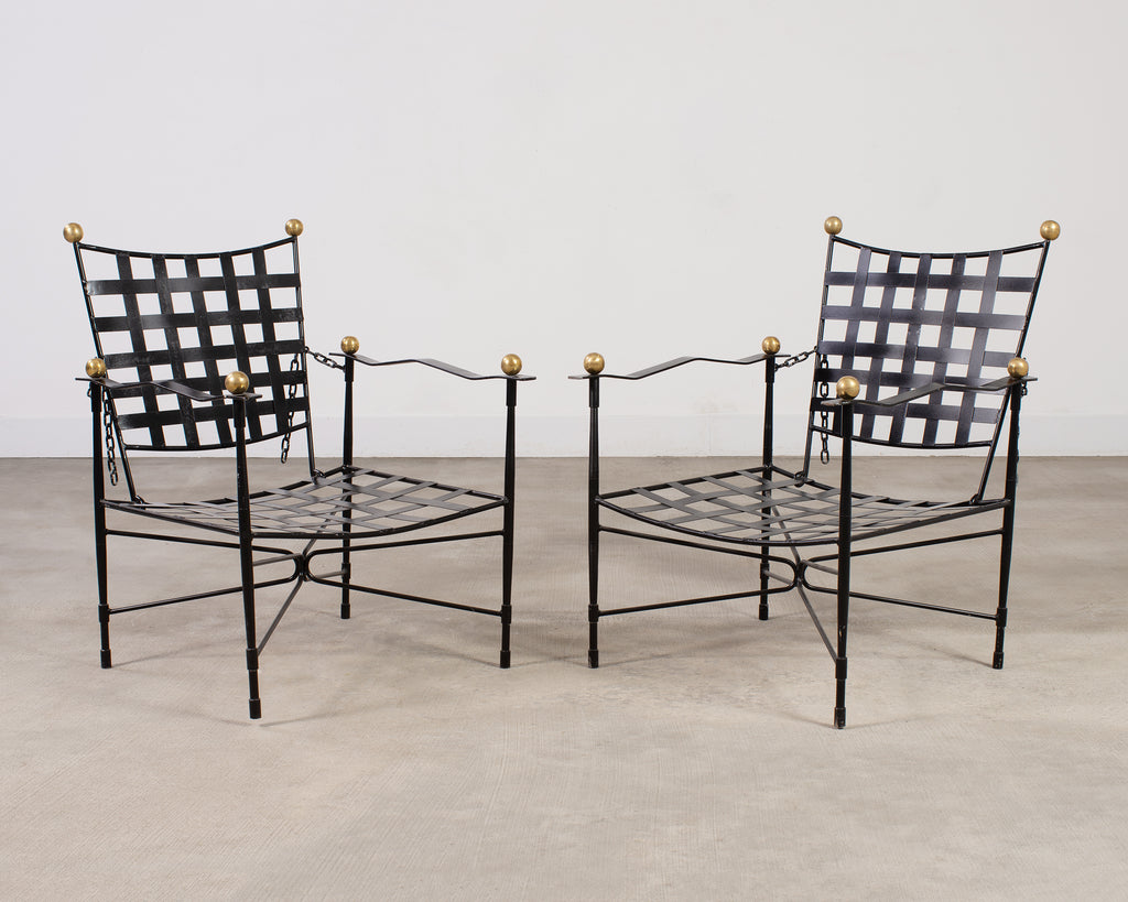 Set of Four Mario Papperzini Amalfi Adjustable Chain Lounge Chairs