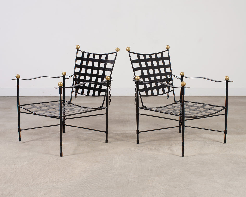 Set of Four Mario Papperzini Amalfi Adjustable Chain Lounge Chairs
