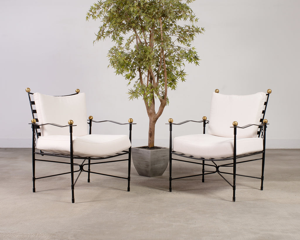 Set of Four Mario Papperzini Amalfi Adjustable Chain Lounge Chairs