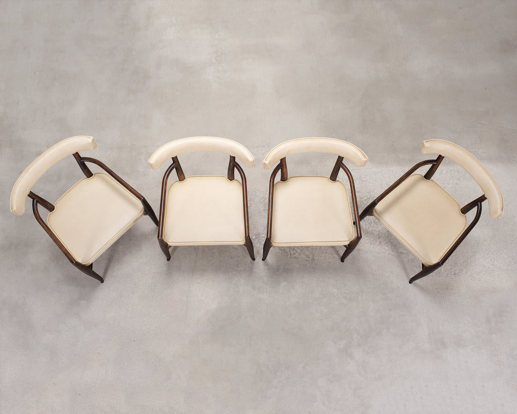 Set of Four T. H. Robsjohn-Gibbings Klismos Dining Armchairs