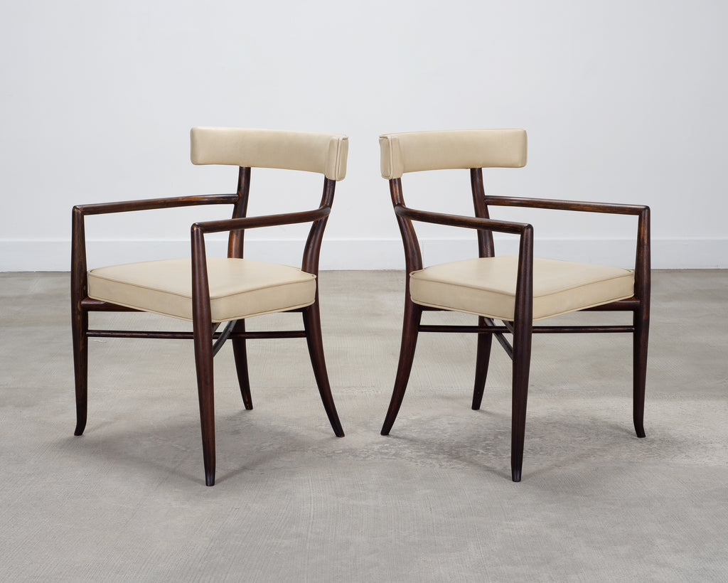 Set of Four T. H. Robsjohn-Gibbings Klismos Dining Armchairs