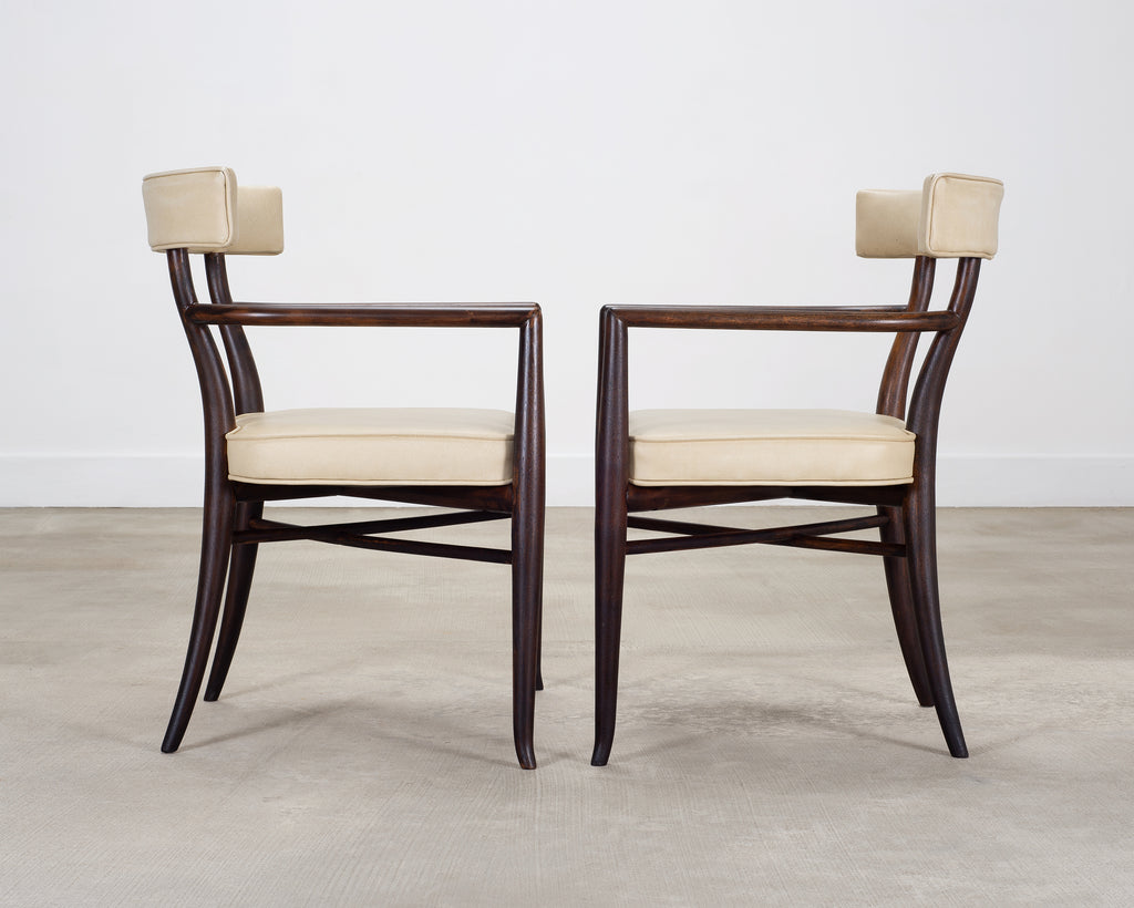 Set of Four T. H. Robsjohn-Gibbings Klismos Dining Armchairs