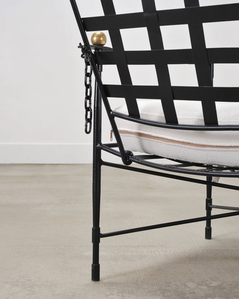 Set of Four Mario Papperzini Amalfi Iron Lounge Garden Chairs