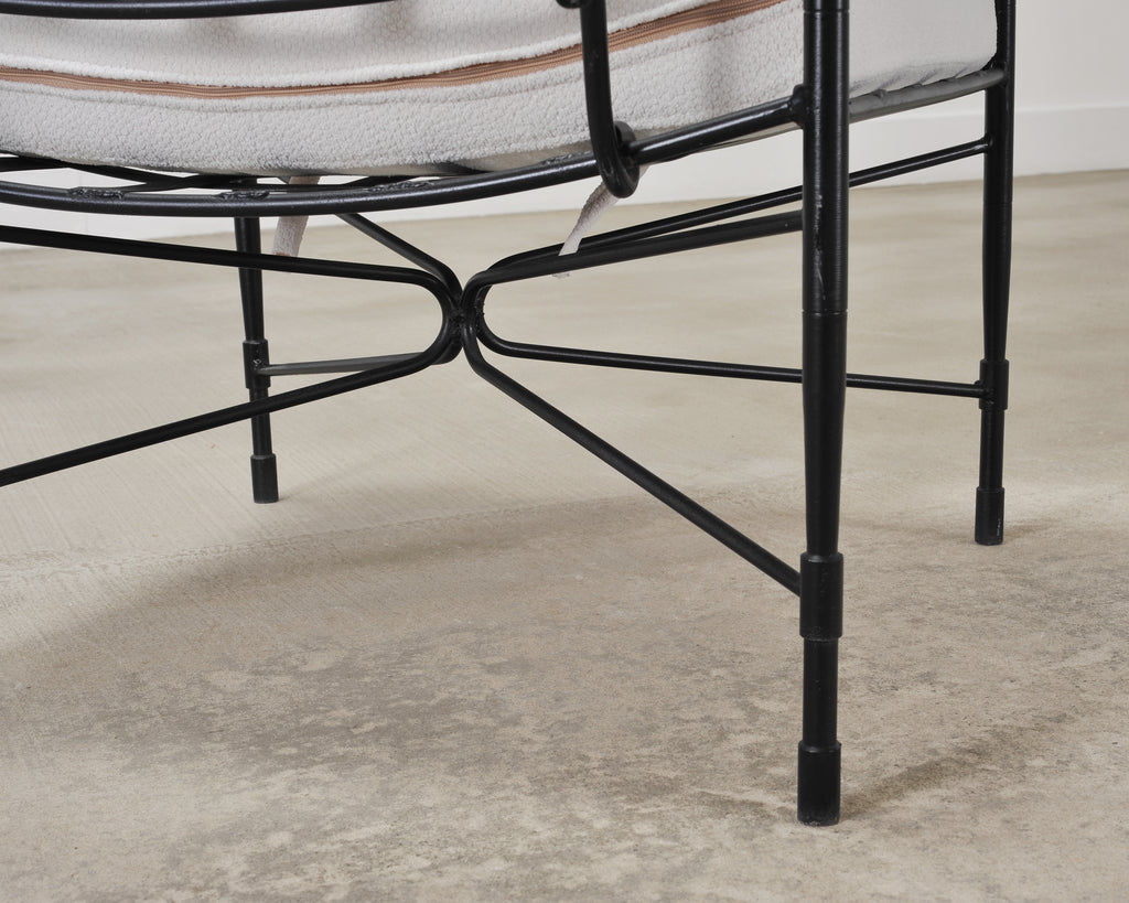 Set of Four Mario Papperzini Amalfi Iron Lounge Garden Chairs