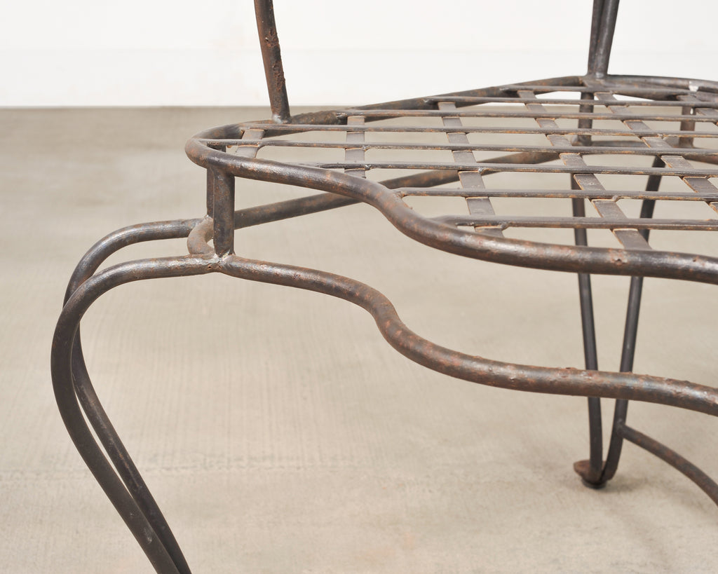 Set of Four Rose Tarlow Style Twig Iron Garden Dining Armchairs