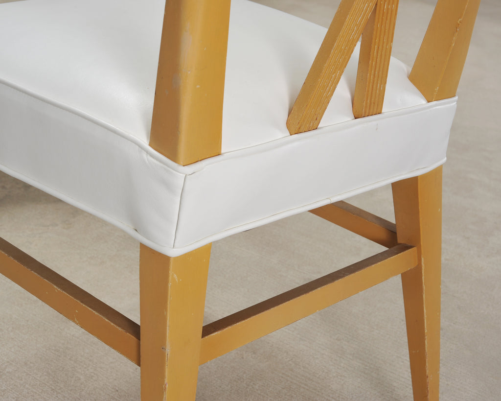 Set of Four Tommi Parzinger Mid-Century X-Back Dining Chairs