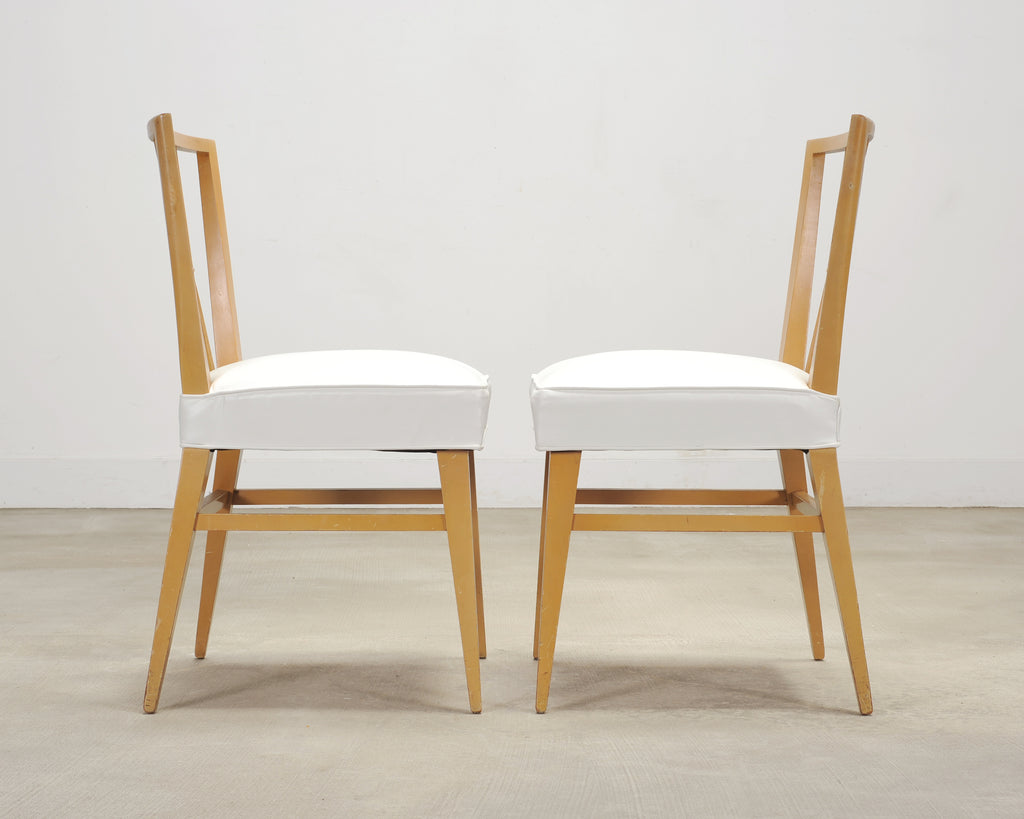 Set of Four Tommi Parzinger Mid-Century X-Back Dining Chairs