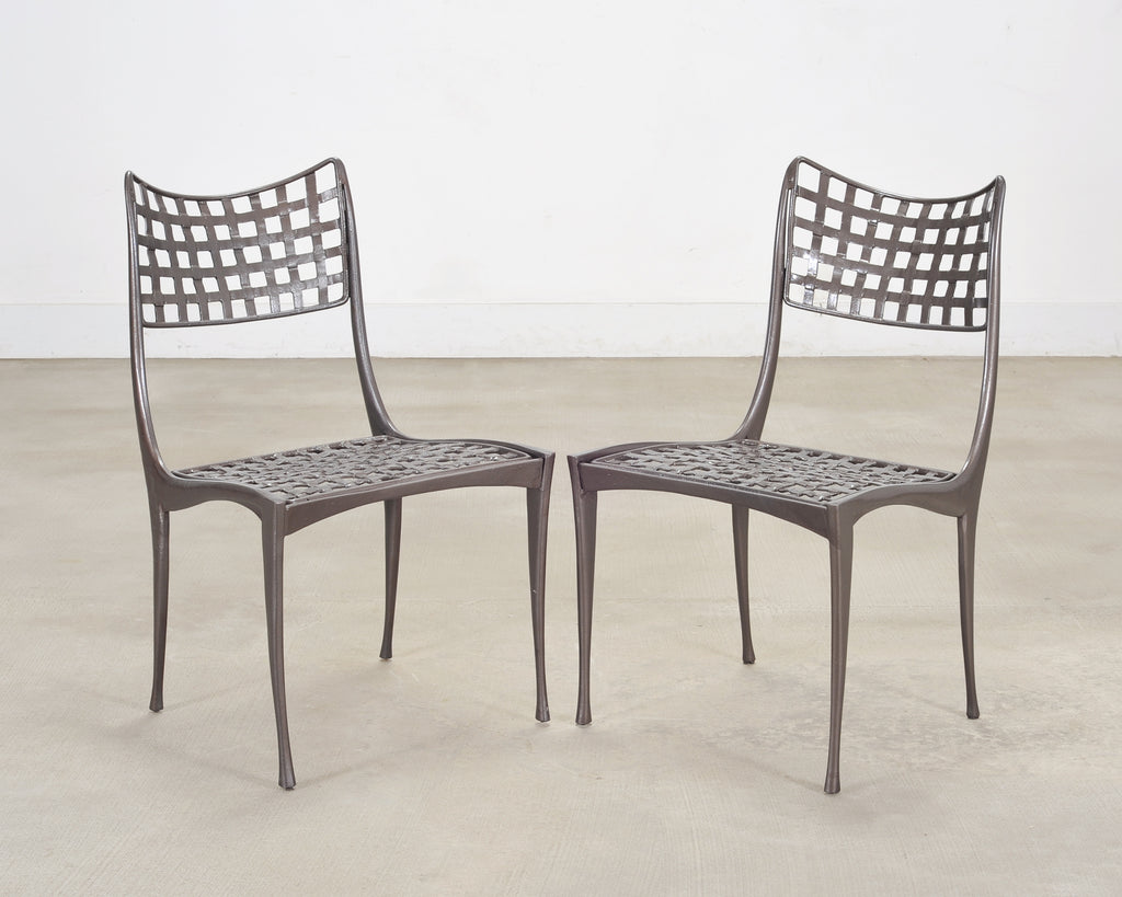 Set of Four Dan Johnson Brown Jordan Sol Y Luna Dining Chairs