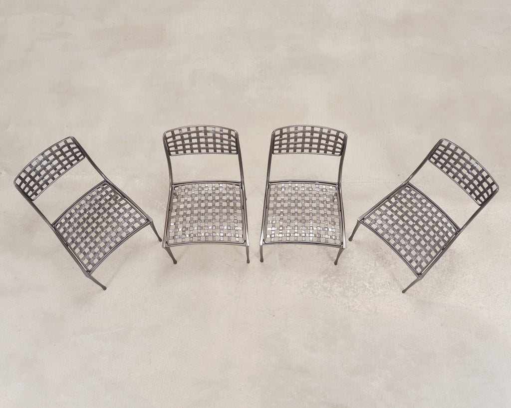 Set of Four Dan Johnson Brown Jordan Sol Y Luna Dining Chairs