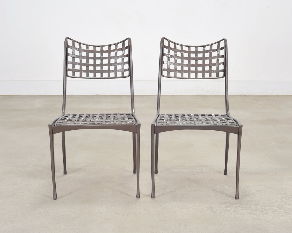 Set of Four Dan Johnson Brown Jordan Sol Y Luna Dining Chairs