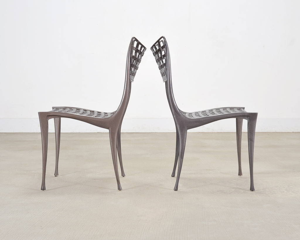 Set of Four Dan Johnson Brown Jordan Sol Y Luna Dining Chairs