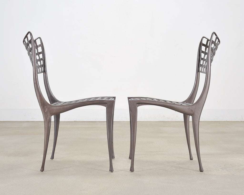 Set of Four Dan Johnson Brown Jordan Sol Y Luna Dining Chairs