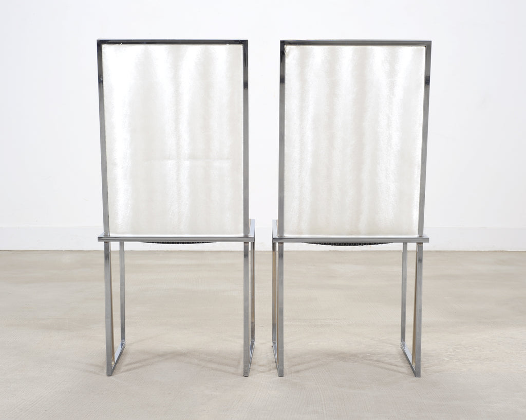 Set of Six Giacomo Sinopoli Italian Modernist Dining Chairs