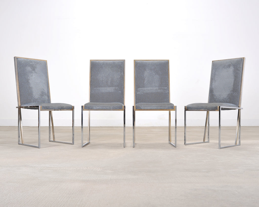 Set of Six Giacomo Sinopoli Italian Modernist Dining Chairs