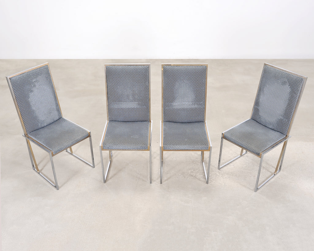 Set of Six Giacomo Sinopoli Italian Modernist Dining Chairs