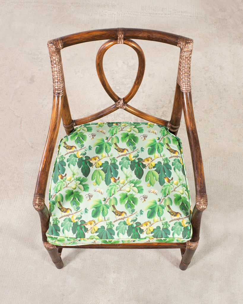 Set of Six McGuire Rattan Leona Loop Back Dining Chairs