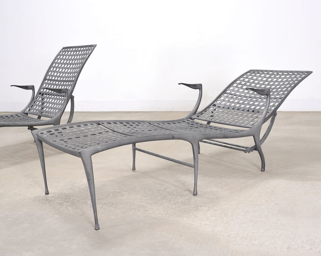Set of Six Dan Johnson Brown Jordan Sol y Luna Chaise Lounges