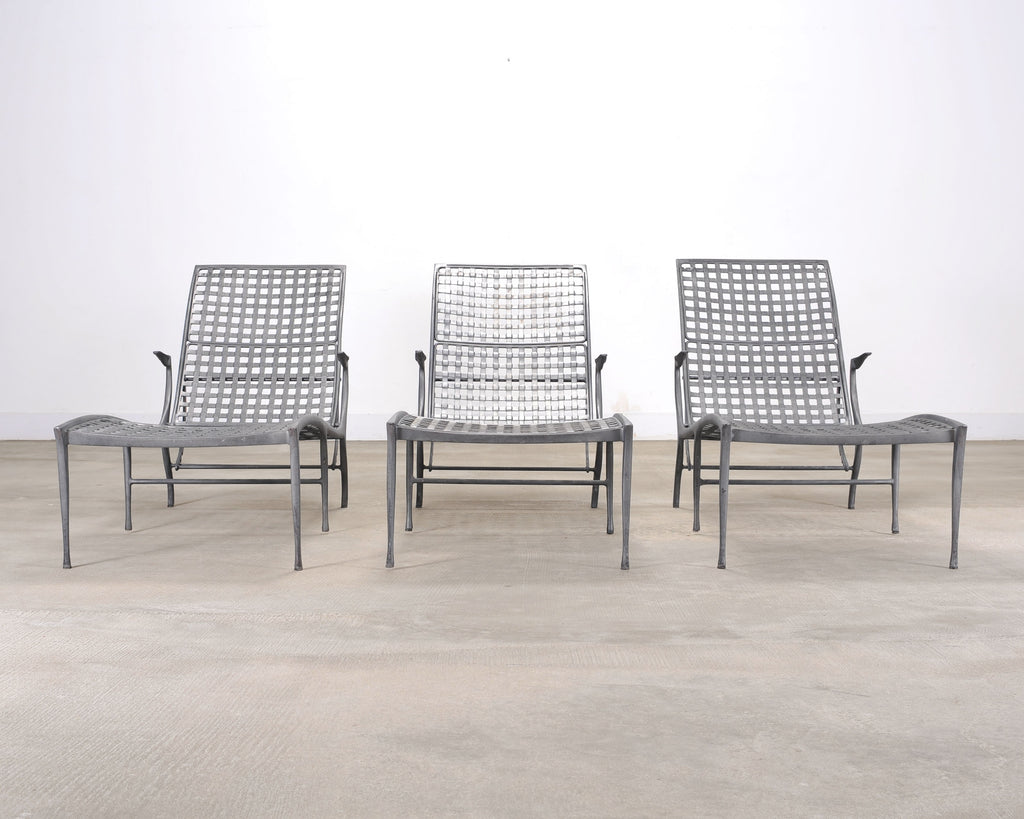 Set of Six Dan Johnson Brown Jordan Sol y Luna Chaise Lounges