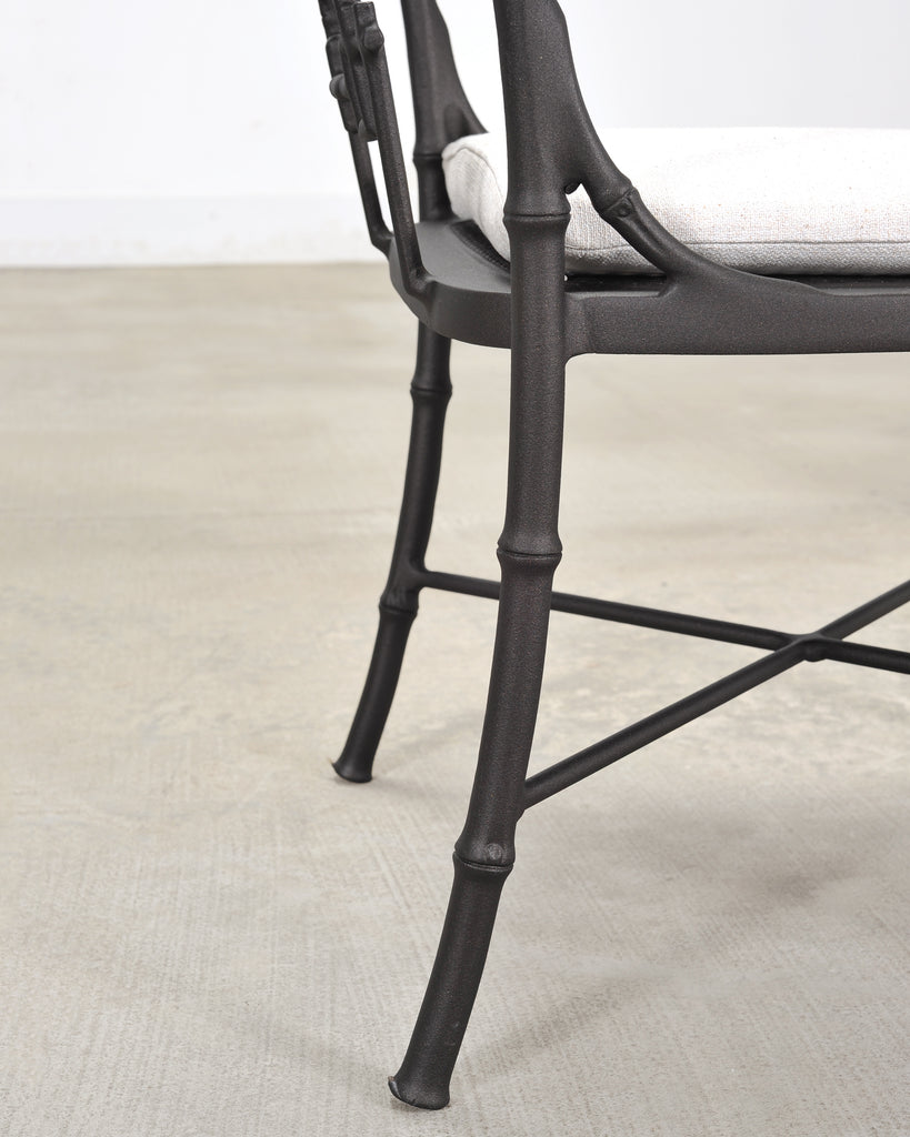 Set of Six Michael Taylor Bronzed Bamboo Garden Dining Chairs