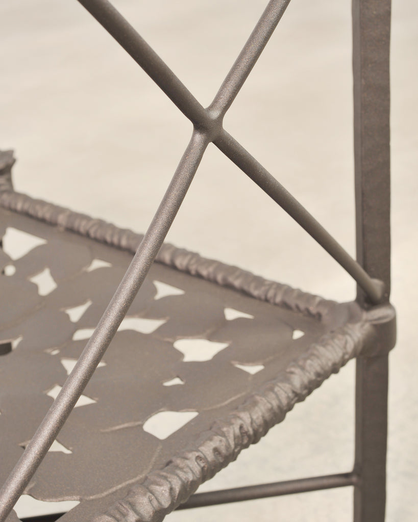 Set of Six Michael Taylor Arcadia High Back Bronzed Garden Chairs