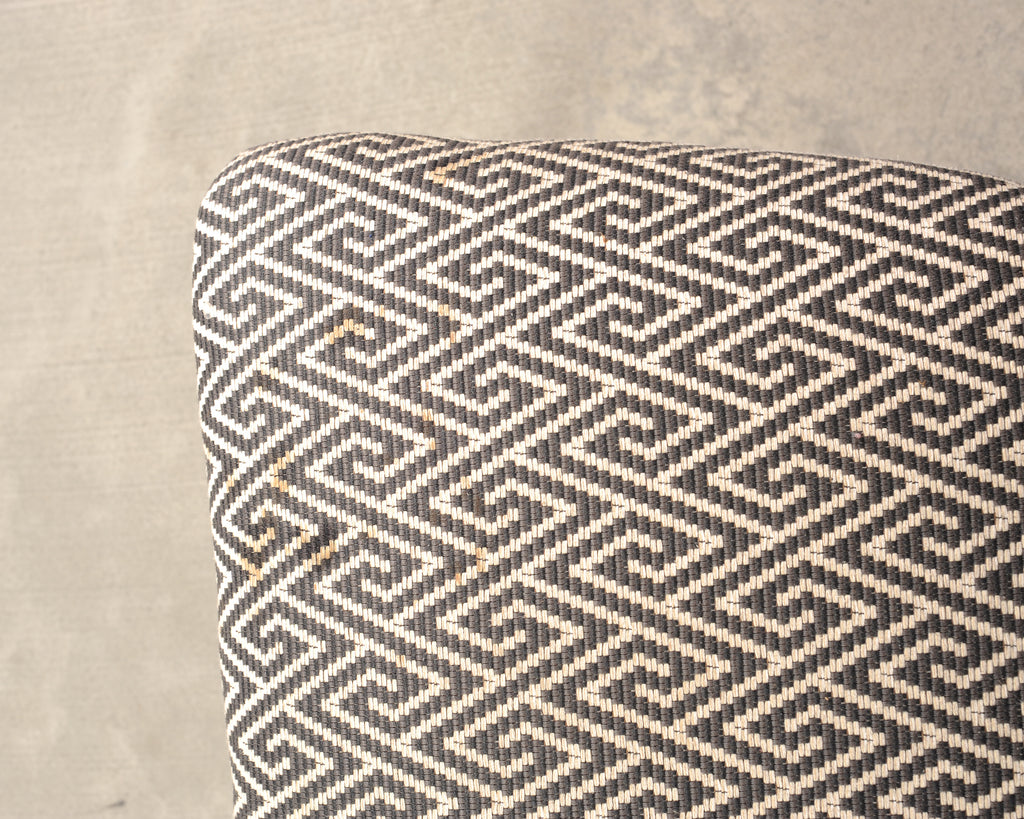 Set of Six English William IV Fruitwood Upholstered Dining Chairs