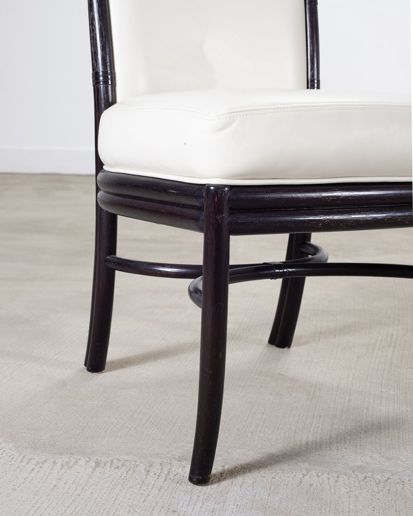 Set of Eight Laura Kirar for McGuire Rattan Ring Dining Chairs