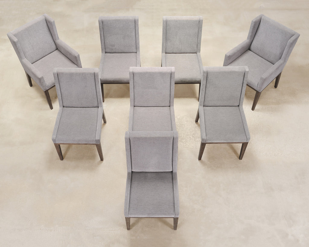 Set of Eight Bernhardt "Linea" Cerused Ash Dining Chairs