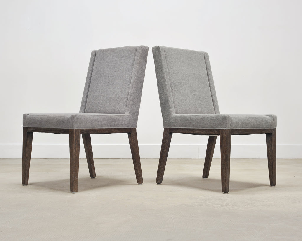 Set of Eight Bernhardt "Linea" Cerused Ash Dining Chairs