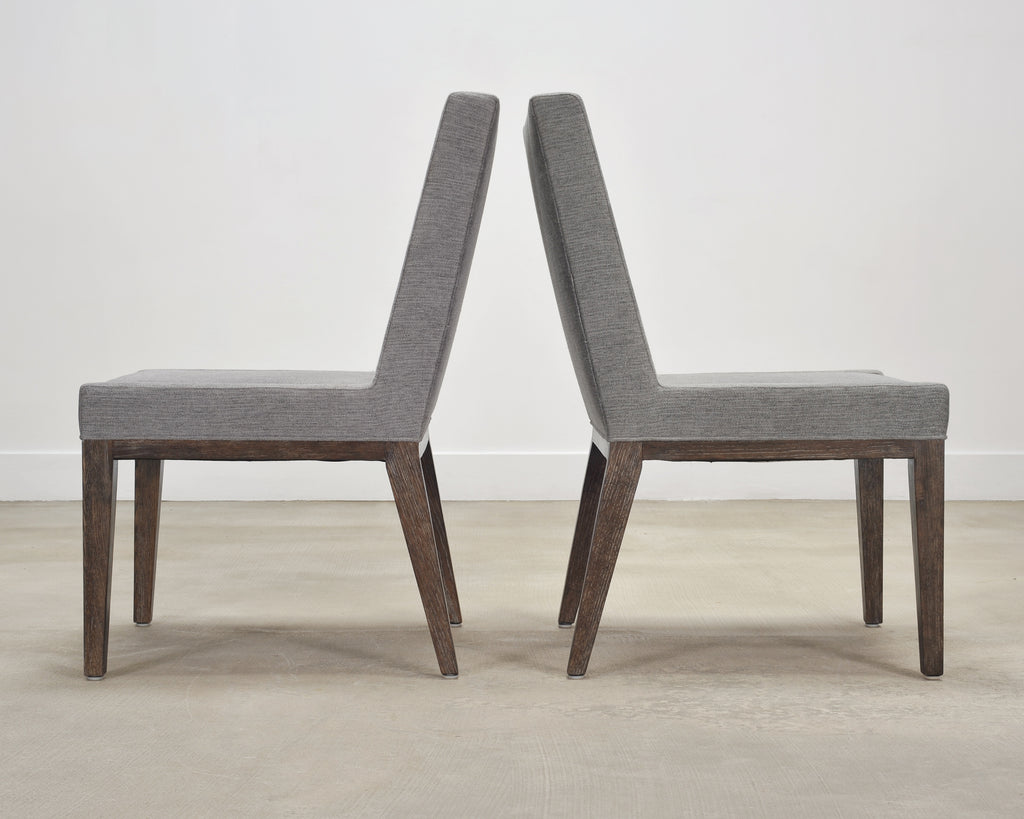 Set of Eight Bernhardt "Linea" Cerused Ash Dining Chairs