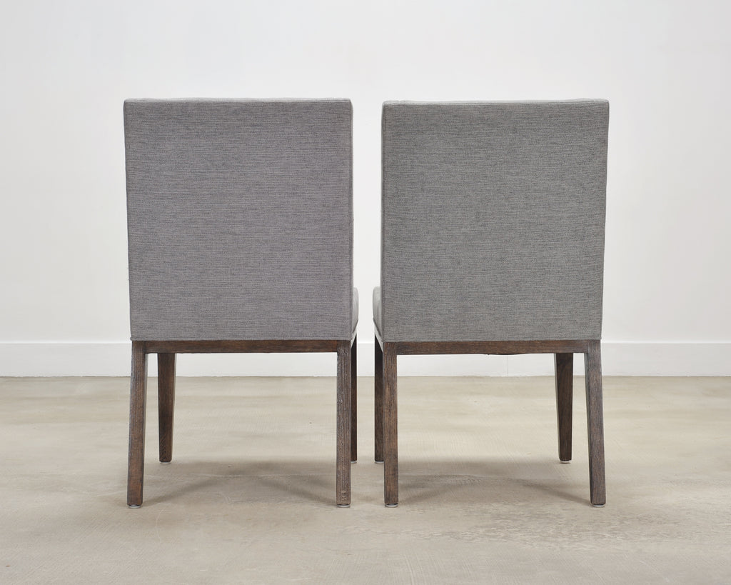 Set of Eight Bernhardt "Linea" Cerused Ash Dining Chairs