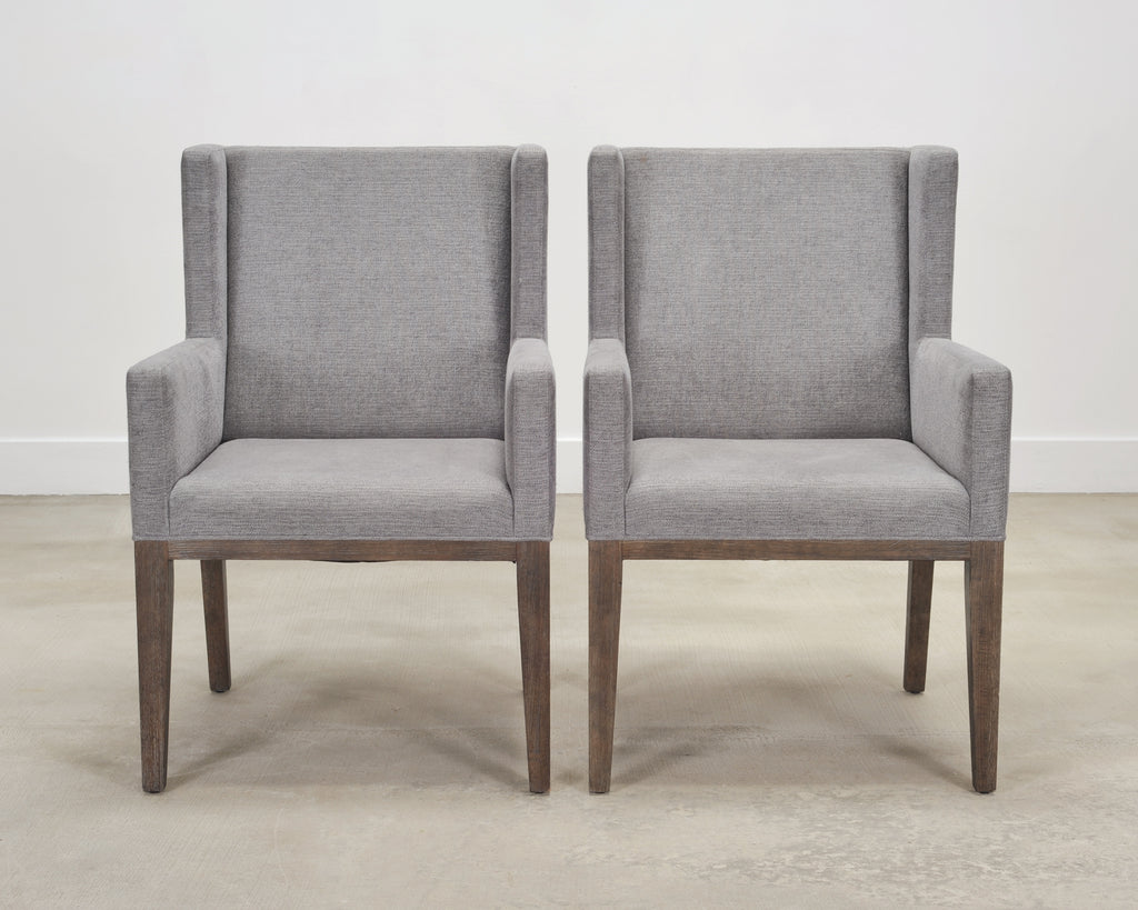 Set of Eight Bernhardt "Linea" Cerused Ash Dining Chairs