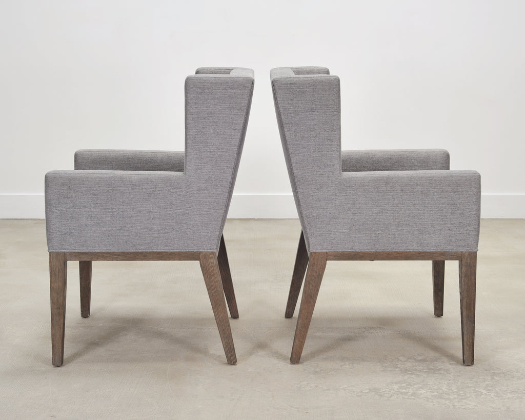 Set of Eight Bernhardt "Linea" Cerused Ash Dining Chairs