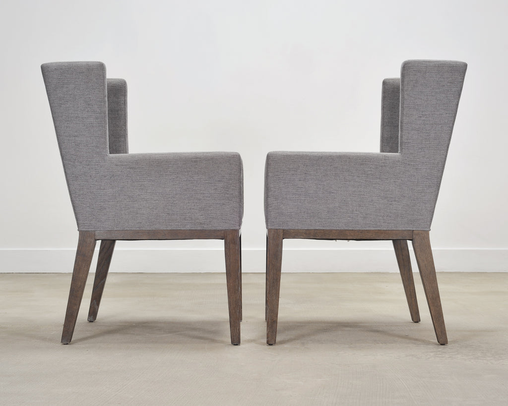 Set of Eight Bernhardt "Linea" Cerused Ash Dining Chairs