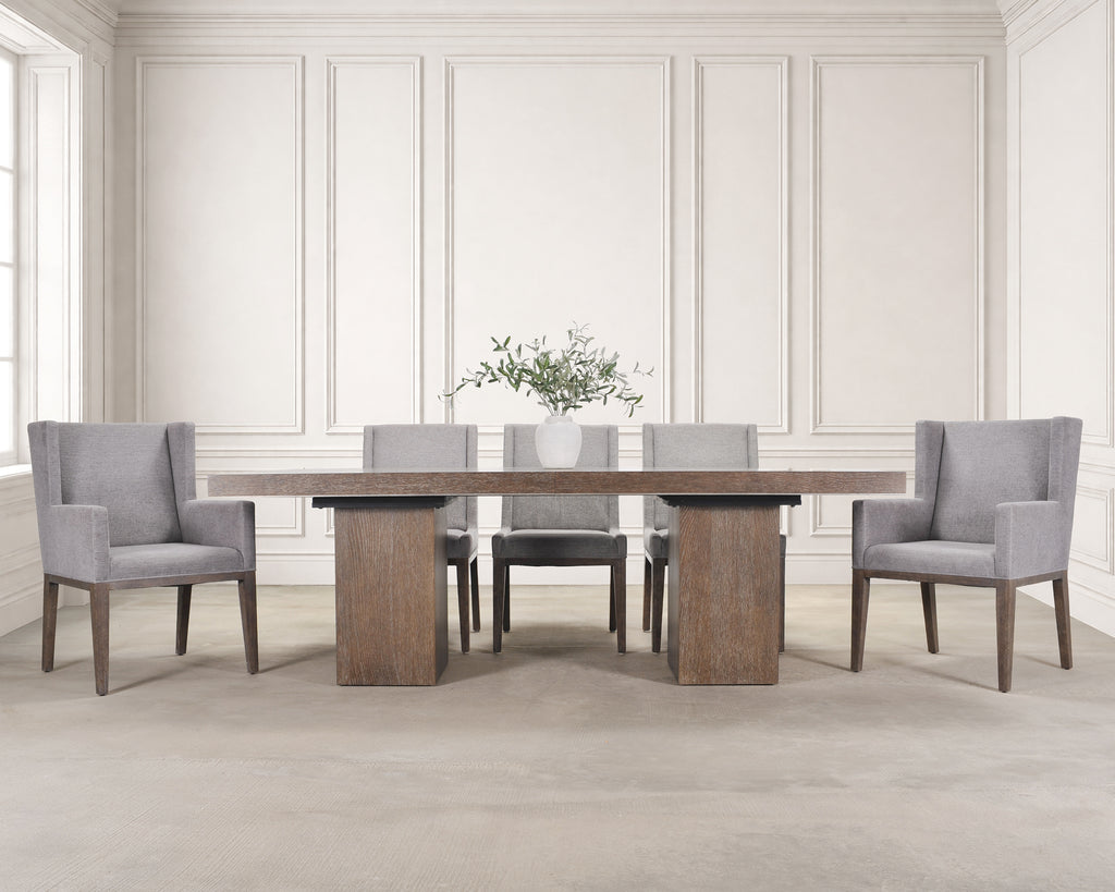 Set of Eight Bernhardt "Linea" Cerused Ash Dining Chairs
