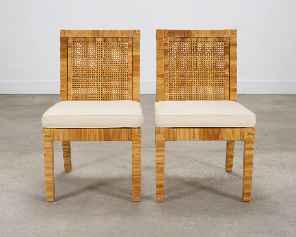 Set of 8 Billy Baldwin for Bielecky Brothers Cane Dining Chairs