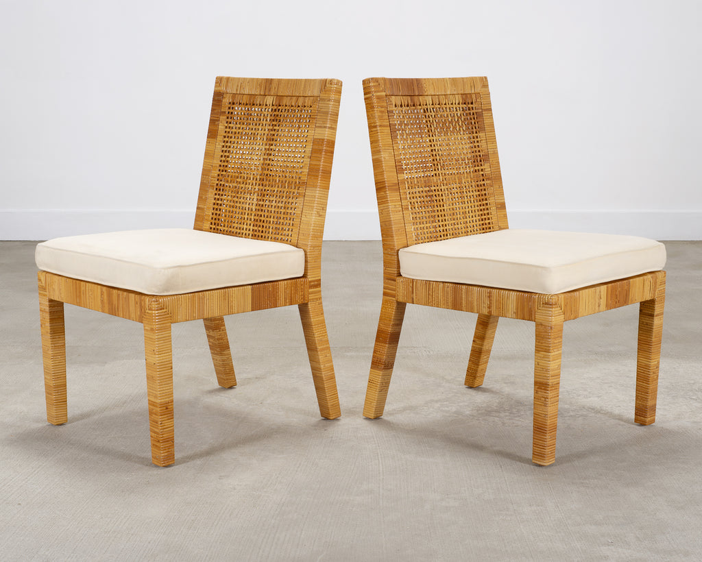 Set of 8 Billy Baldwin for Bielecky Brothers Cane Dining Chairs