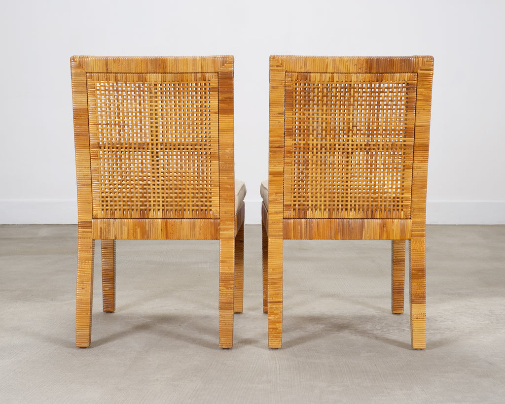 Set of 8 Billy Baldwin for Bielecky Brothers Cane Dining Chairs