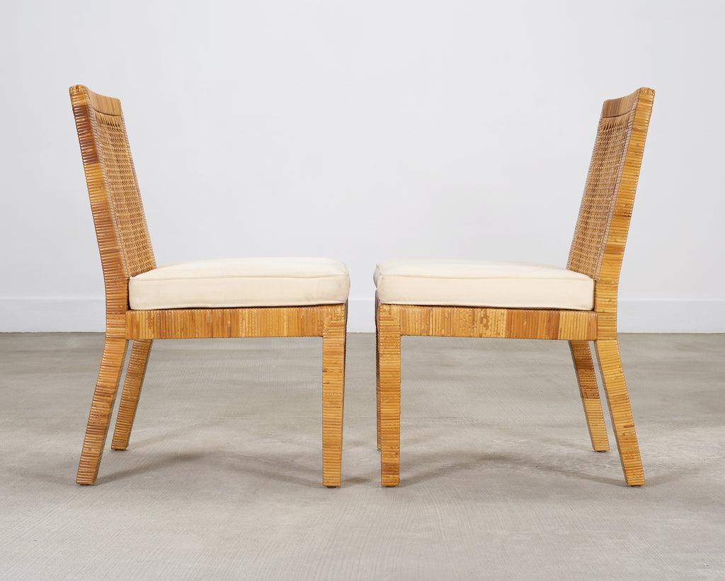 Set of 8 Billy Baldwin for Bielecky Brothers Cane Dining Chairs