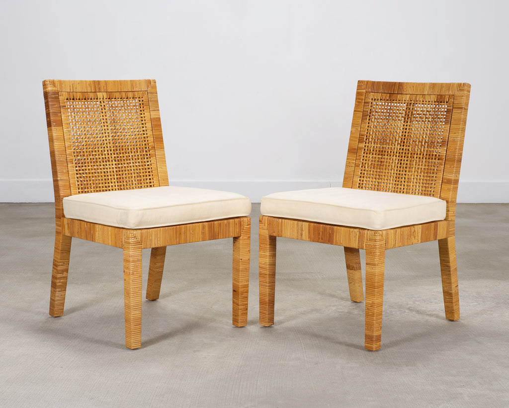 Set of 8 Billy Baldwin for Bielecky Brothers Cane Dining Chairs