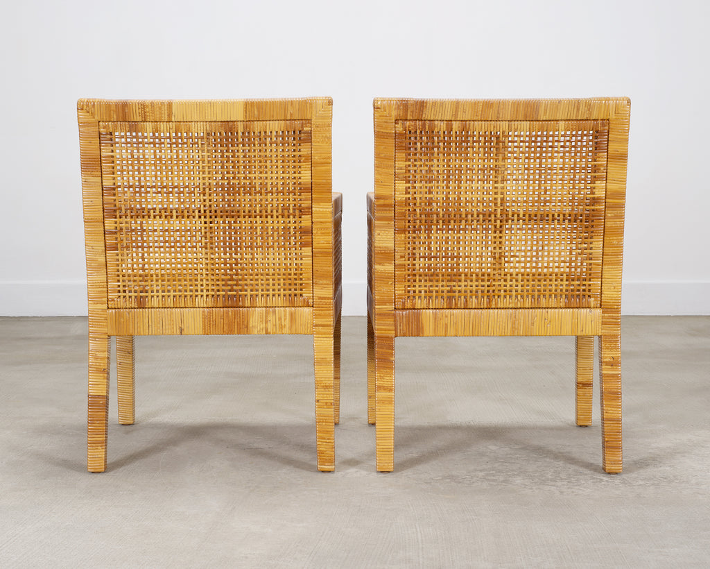 Set of 8 Billy Baldwin for Bielecky Brothers Cane Dining Chairs