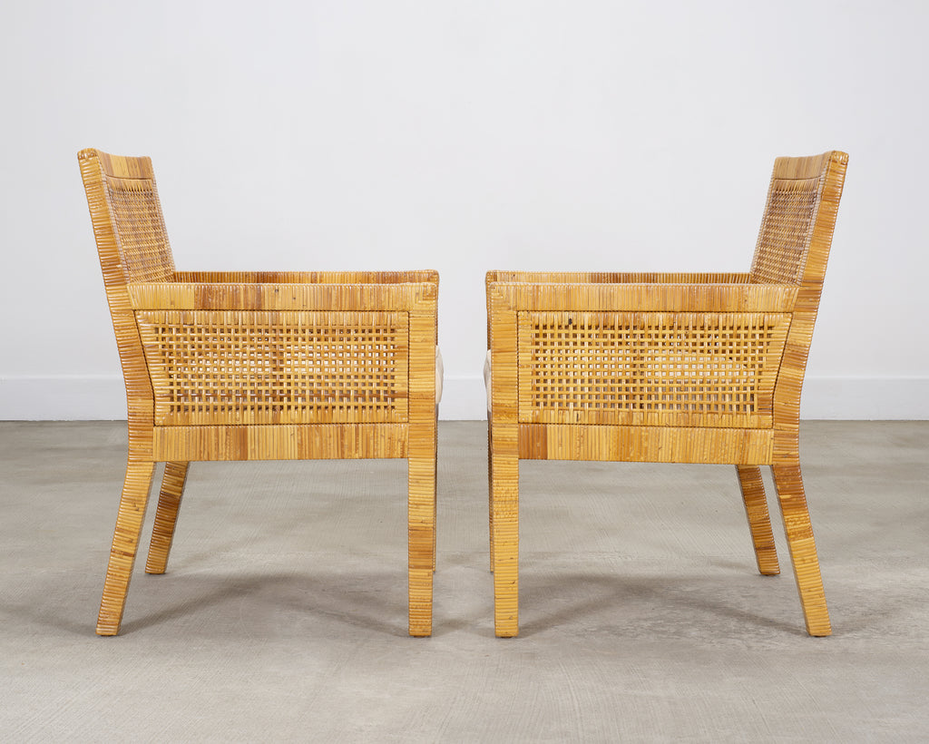 Set of 8 Billy Baldwin for Bielecky Brothers Cane Dining Chairs