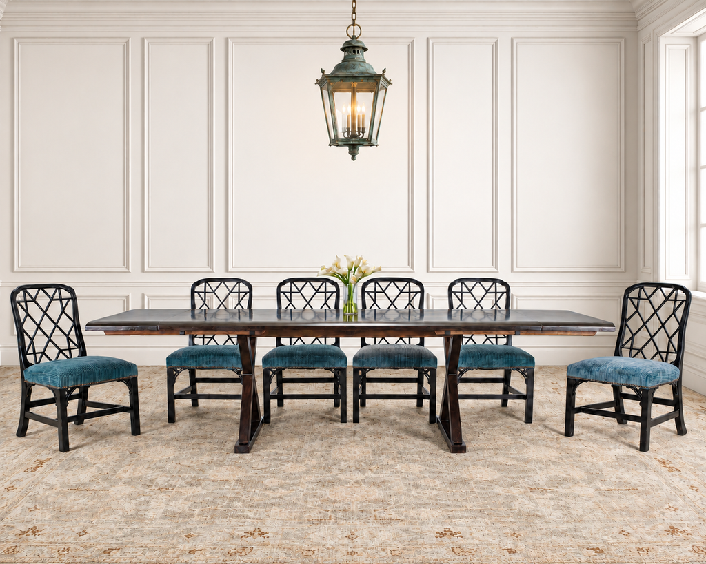 Christian Liaigre Style Ebony Oak Courier Dining Table 9.5 Ft