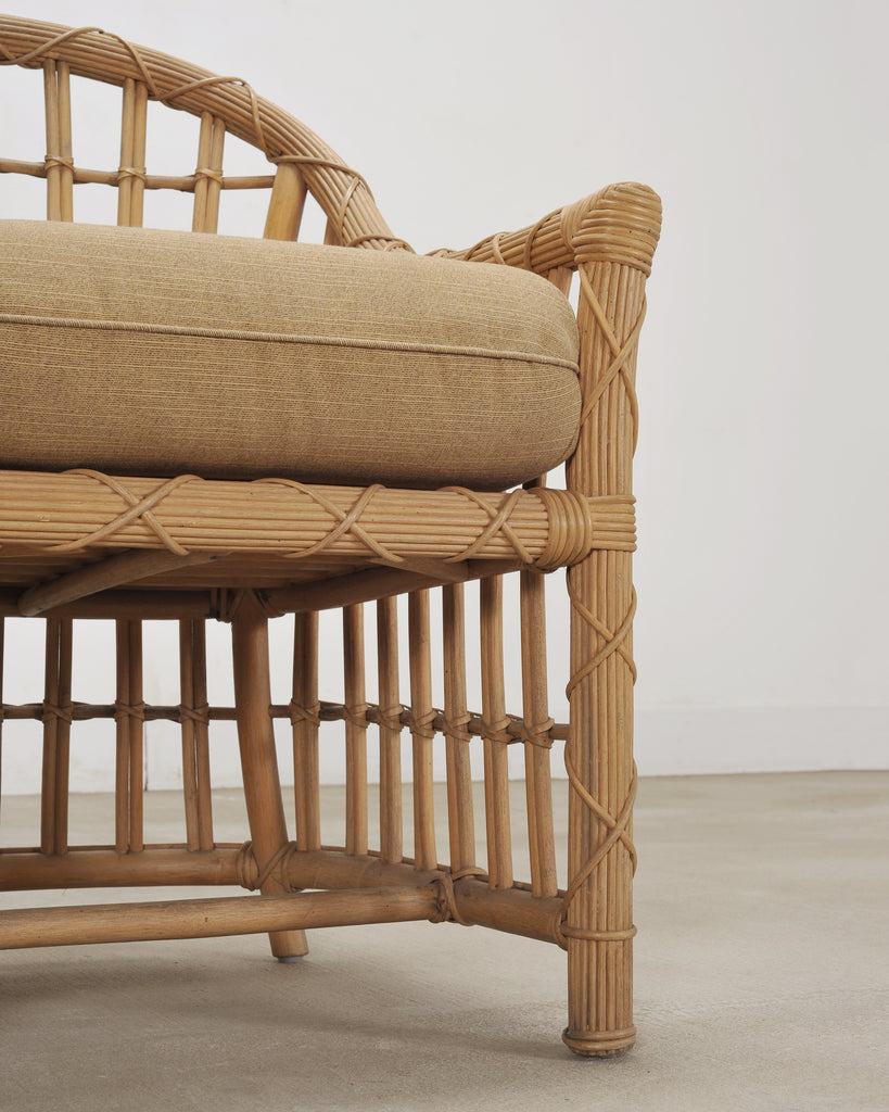 Set of Eight Danny Ho Fong Rattan Garden Dining Armchairs