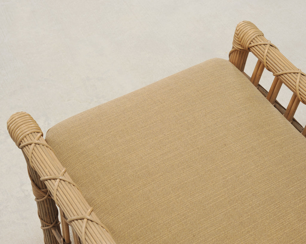 Set of Eight Danny Ho Fong Rattan Garden Dining Armchairs