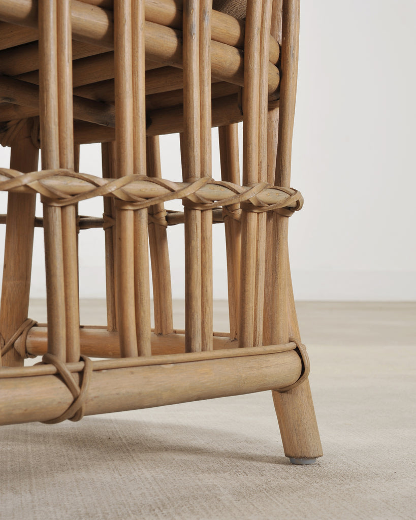 Set of Eight Danny Ho Fong Rattan Garden Dining Armchairs