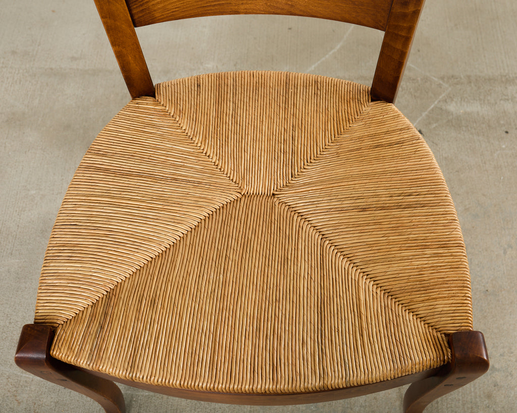 Set of Ten Country French Provincial Fruitwood Dining Chairs