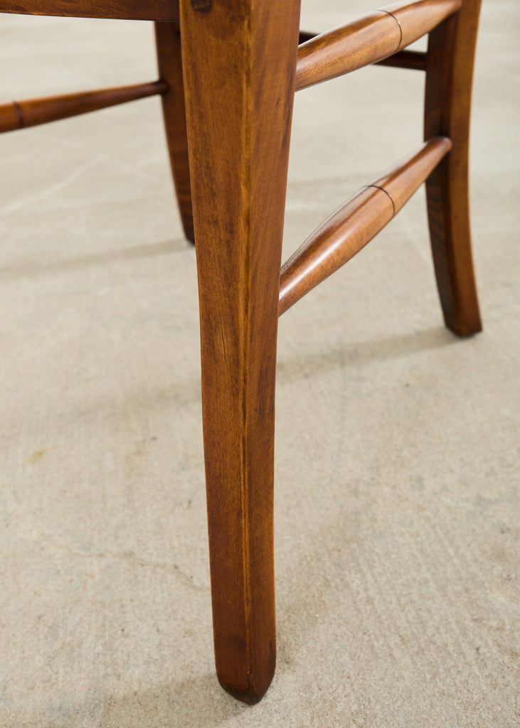 Set of Ten Country French Provincial Fruitwood Dining Chairs