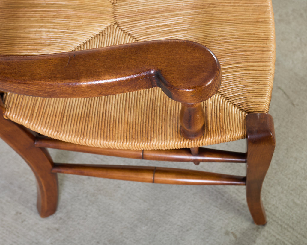 Set of Ten Country French Provincial Fruitwood Dining Chairs