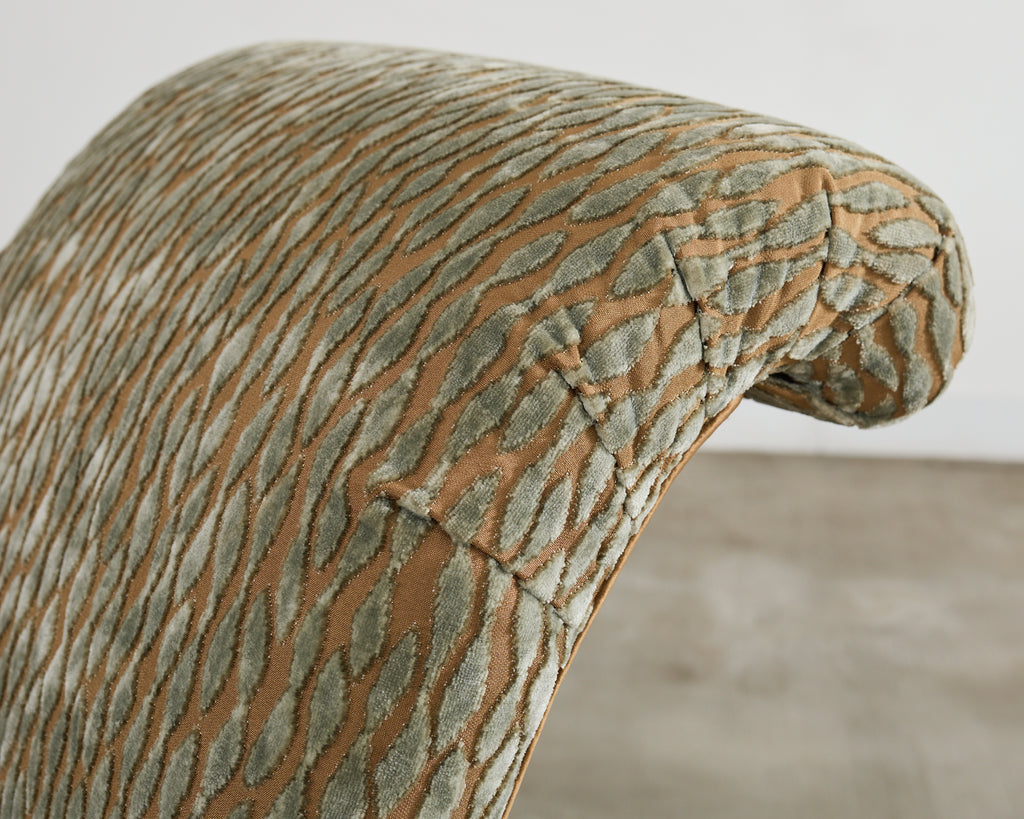 Set of Ten Parsons Dining Chairs with Pollack Fabric